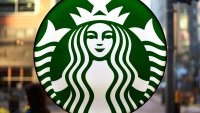 FILE - The Starbucks logo