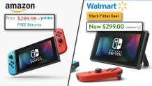 Comparison illustrates how the Walmart Black Friday Deal is the same as the regular Amazon price.
