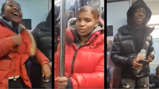 Three suspects wanted in an anti-Asian attack aboard a shuttle train.