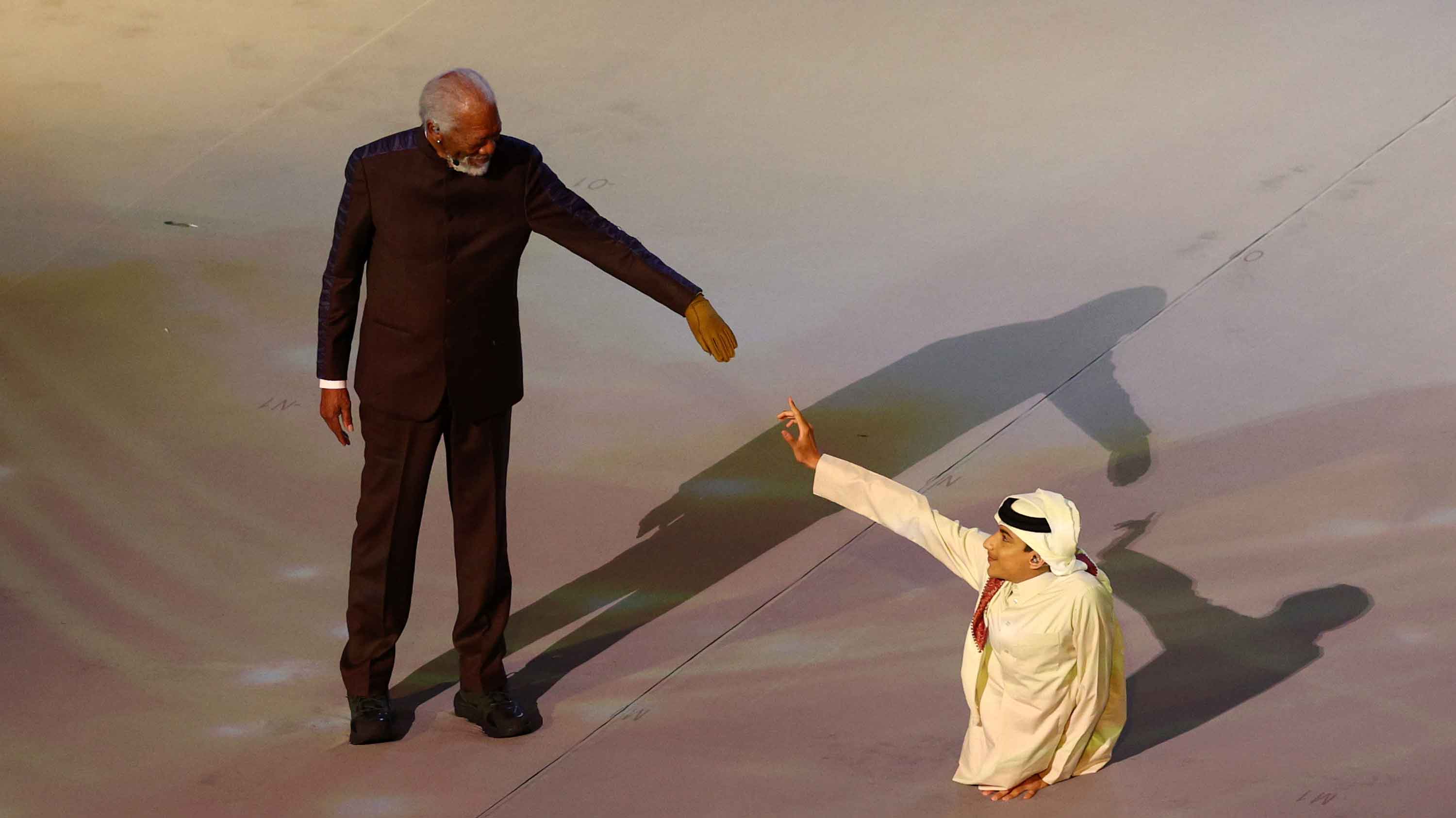 Morgan Freeman Takes Part in Qatar World Cup Opening Ceremony