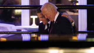 U.S. President Joe Biden and Emmanuel Macron, France’s president, met at the White House.