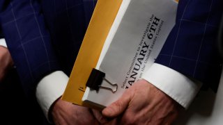 U.S. Rep. Jamie Raskin (D-MD) carries the comittee’s final report as he departs after the final public meeting of the U.S. House Select Committee investigating the January 6 Attack on the U.S. Capitol, on Capitol Hill in Washington, U.S., December 19, 2022. 