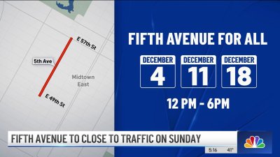 Fifth Avenue Closing To Car Traffic On Select Days In December