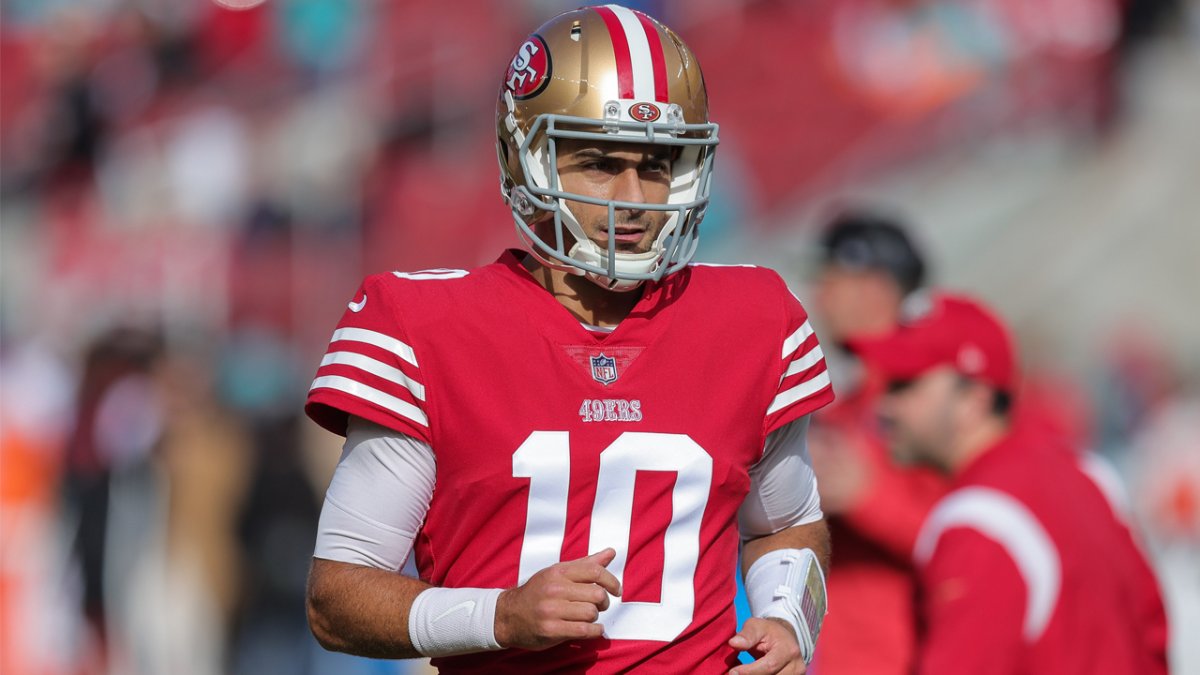 49ers QB Jimmy Garoppolo carted to locker room with ankle injury - Niners  Nation