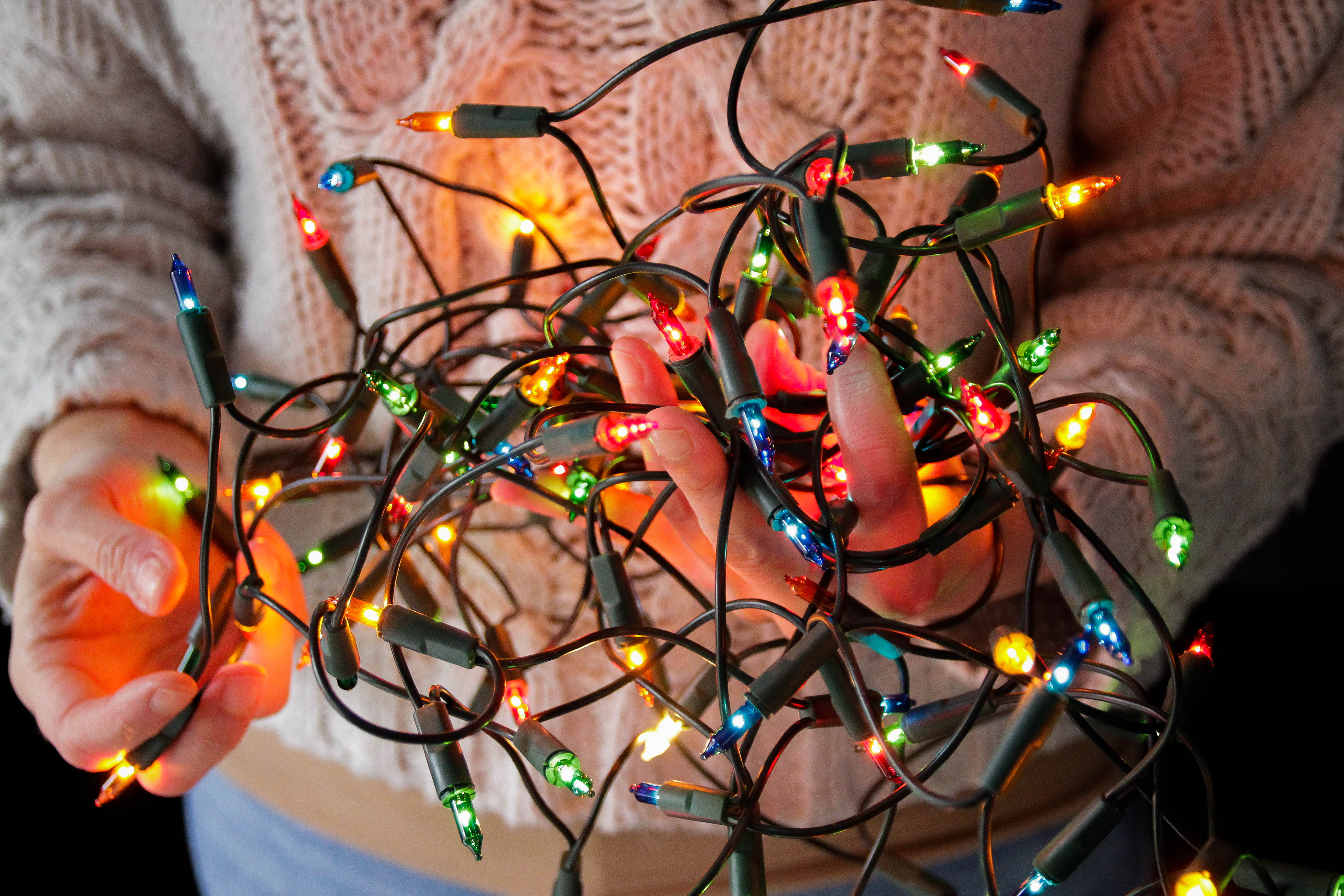 Holiday fire safety - Power strip overloaded, Holiday Light…