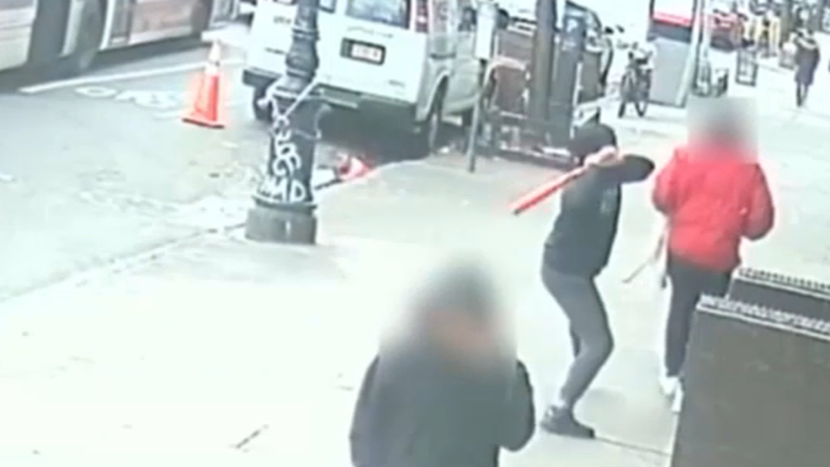 Shocking Video Shows Man Walloped in Back of Head in NYC Bat Attack