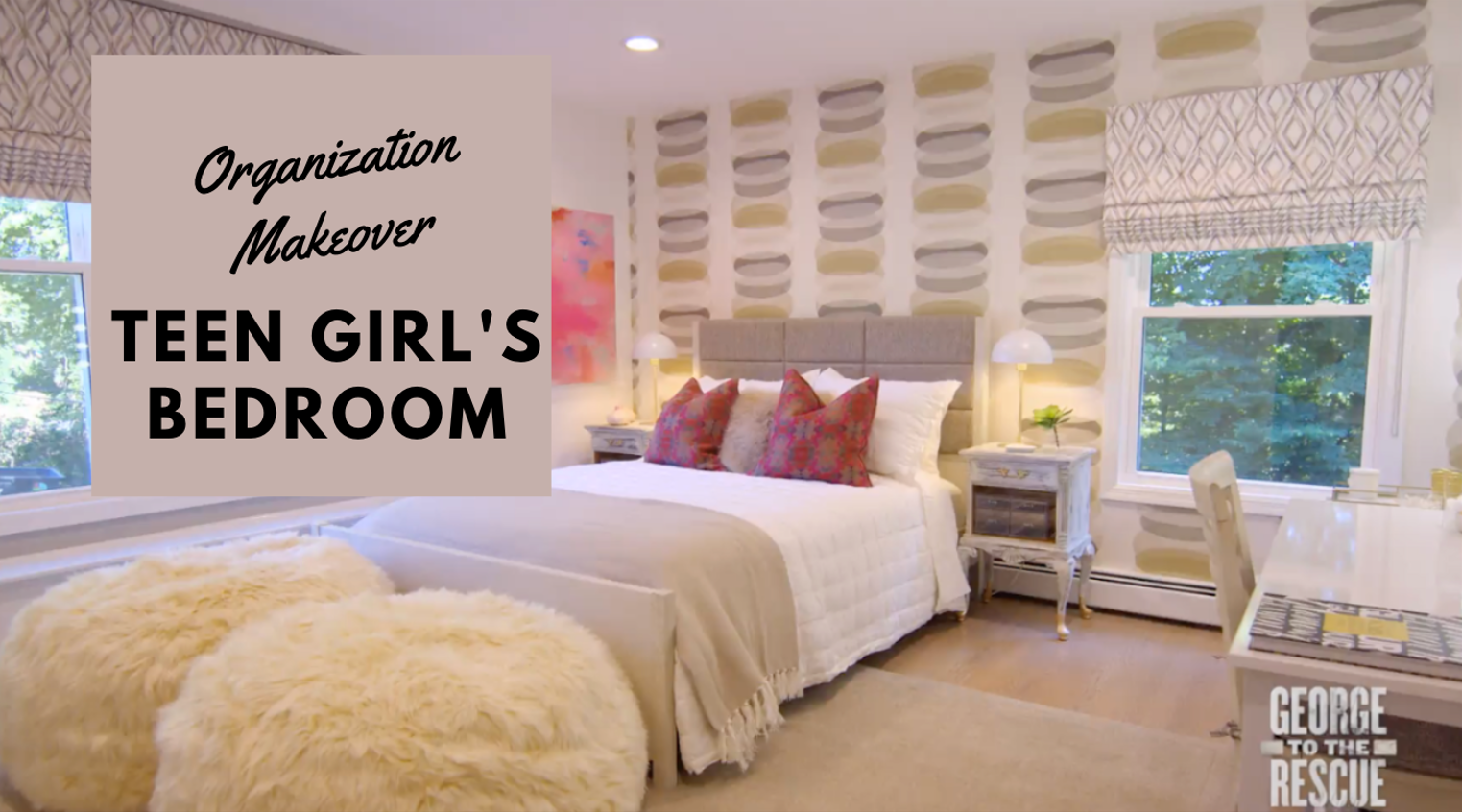 The girls simple bedroom DIY closet organizer –