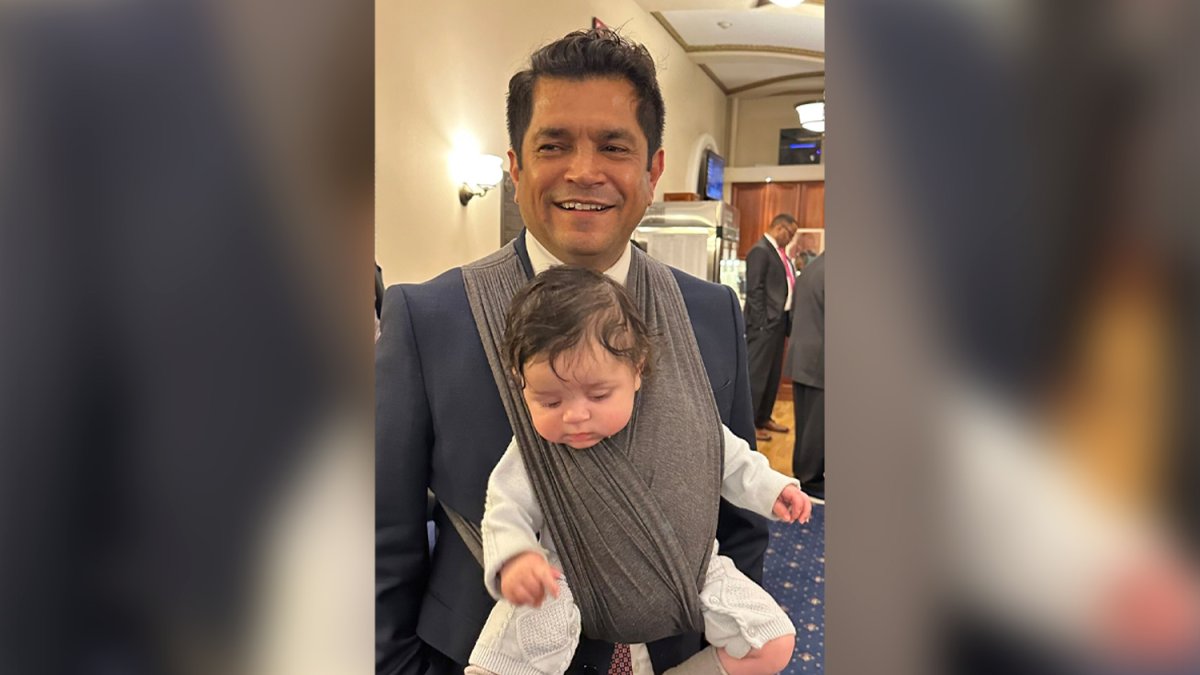 Congressman wears baby in carrier during House speaker votes NBC New York