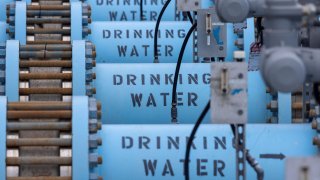 Pipes containing drinking water are shown at the Poseidon Water desalination plant in Carlsbad, California, U.S., June 22, 2021. Picture taken June 22, 2021.