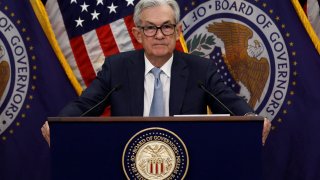 Federal Reserve Board Chairman Jerome Powell holds a news conference following the announcement that the Federal Reserve raised interest rates by half a percentage point, at the Federal Reserve Building in Washington, U.S., December 14, 2022. 