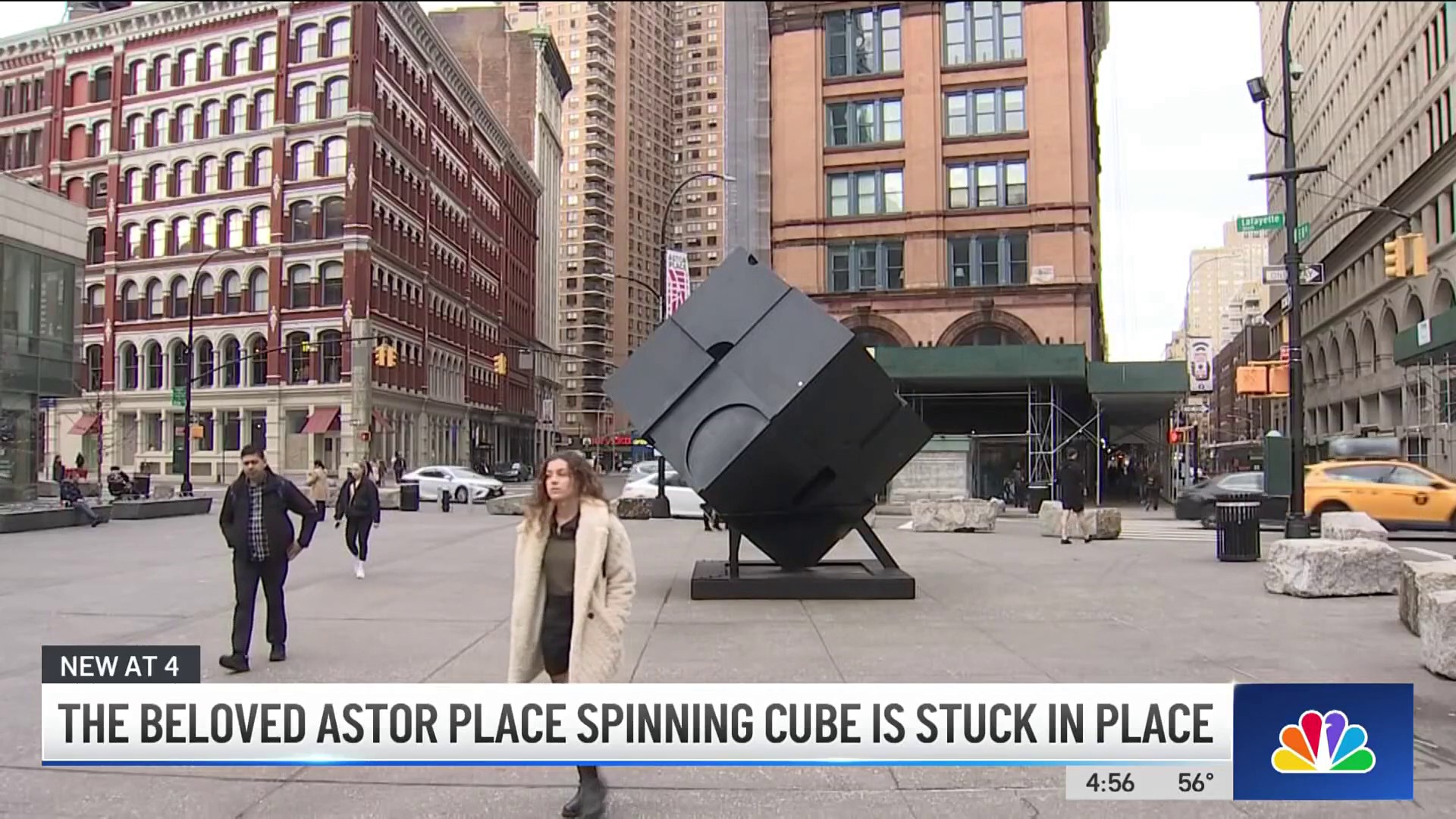 EV Grieve: On Astor Place, the cube will BRB to spin again