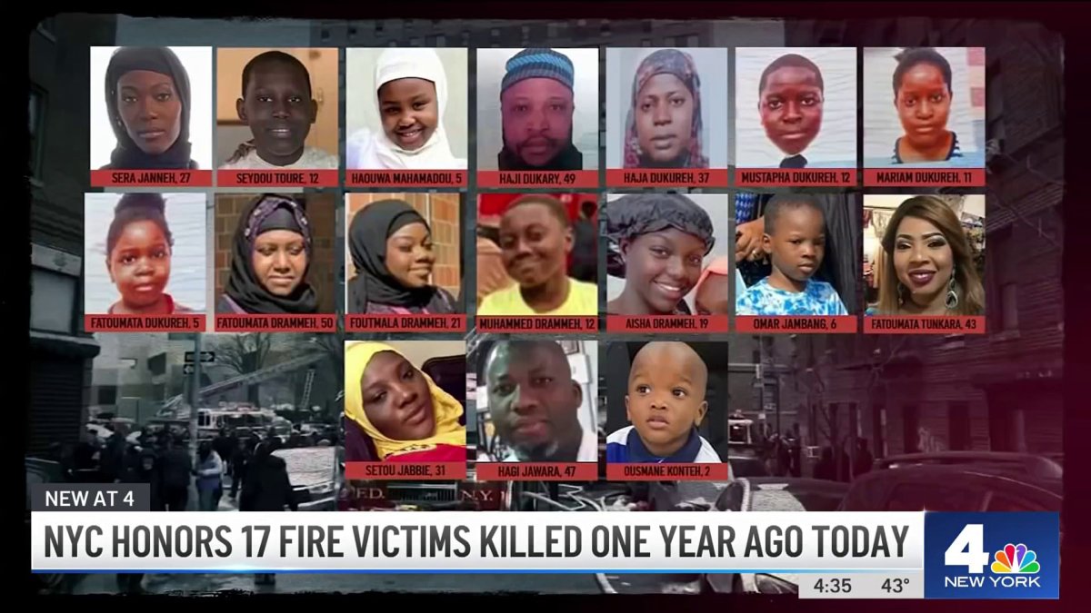 NYC Honors 17 Fire Victims Killed One Year Ago Today – NBC New York