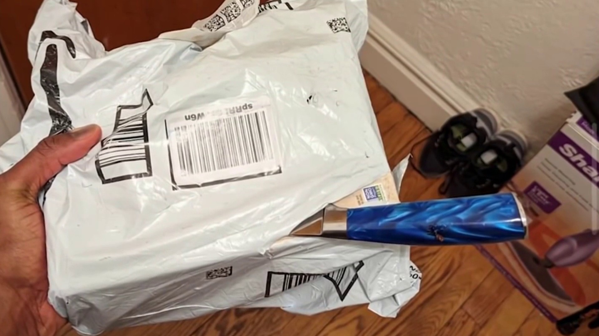 NJ Man Finds Knife Sticking Out of His Amazon Delivery Package