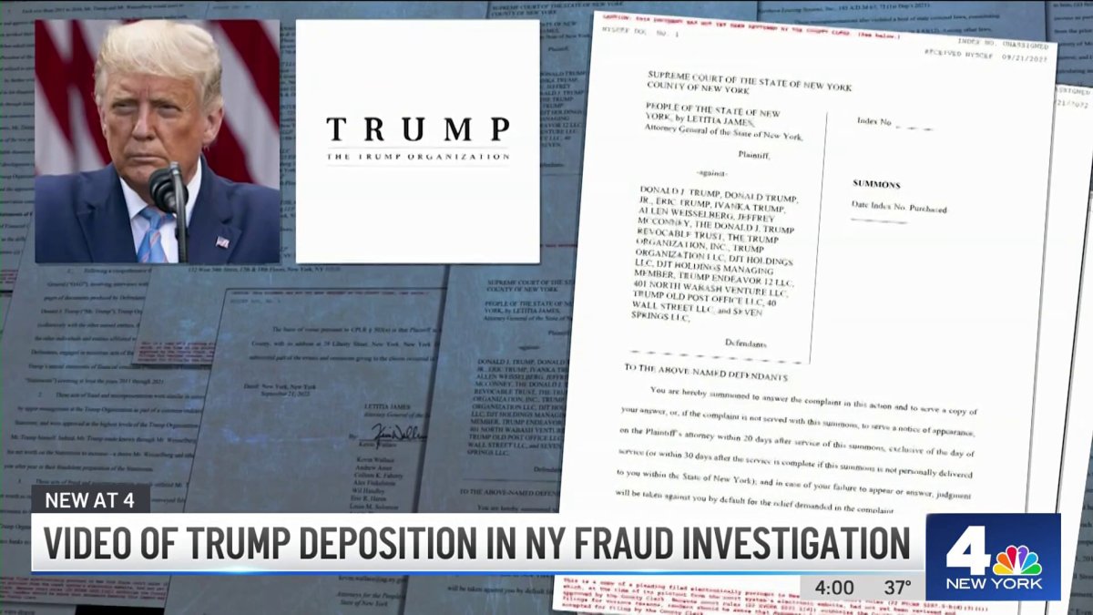 Video Shows Trump Deposition In Ny Fraud Investigation – Nbc New York