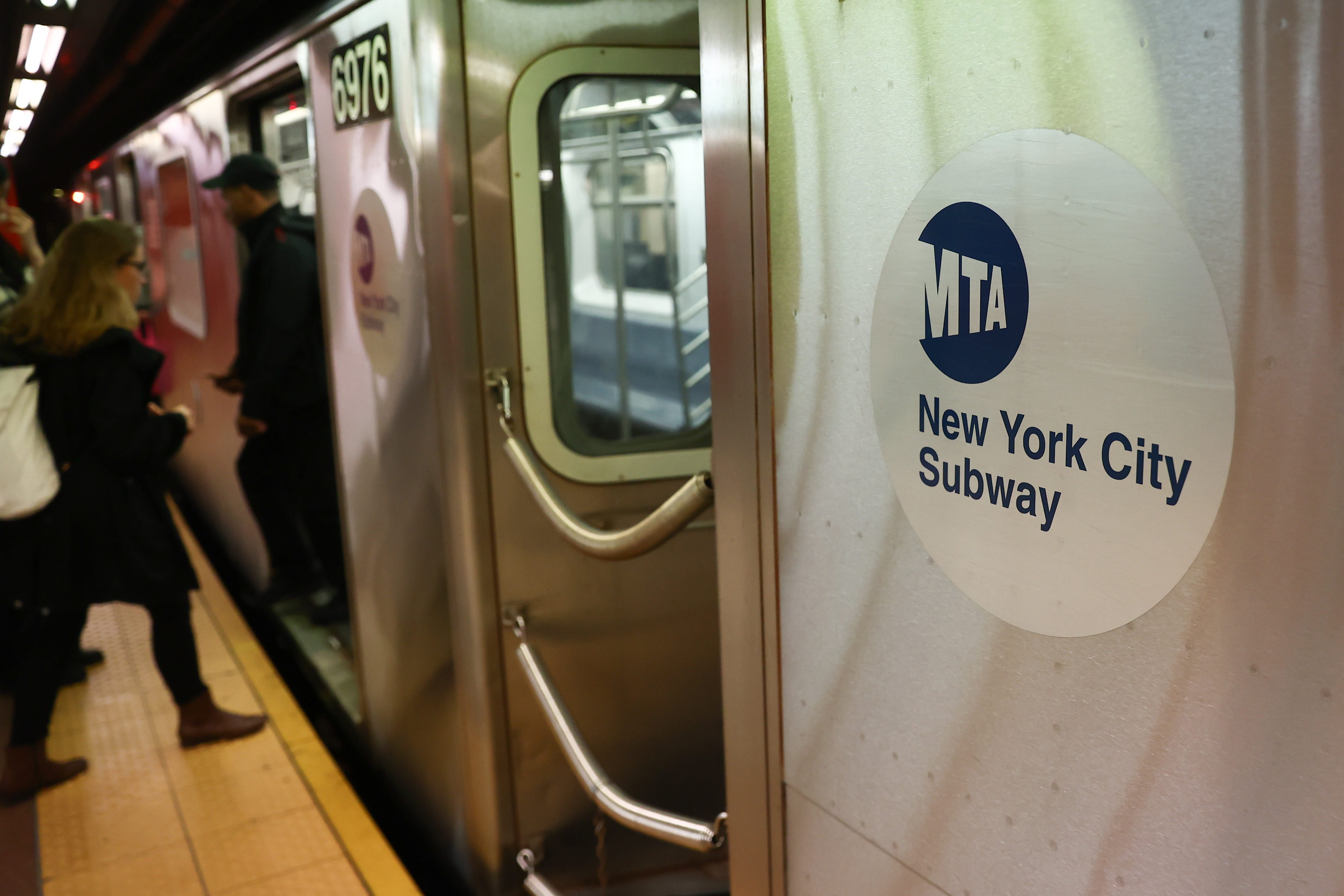 4 train entering 161 Street Yankee Stadium subway station platform in the  Bronx New York City with audio