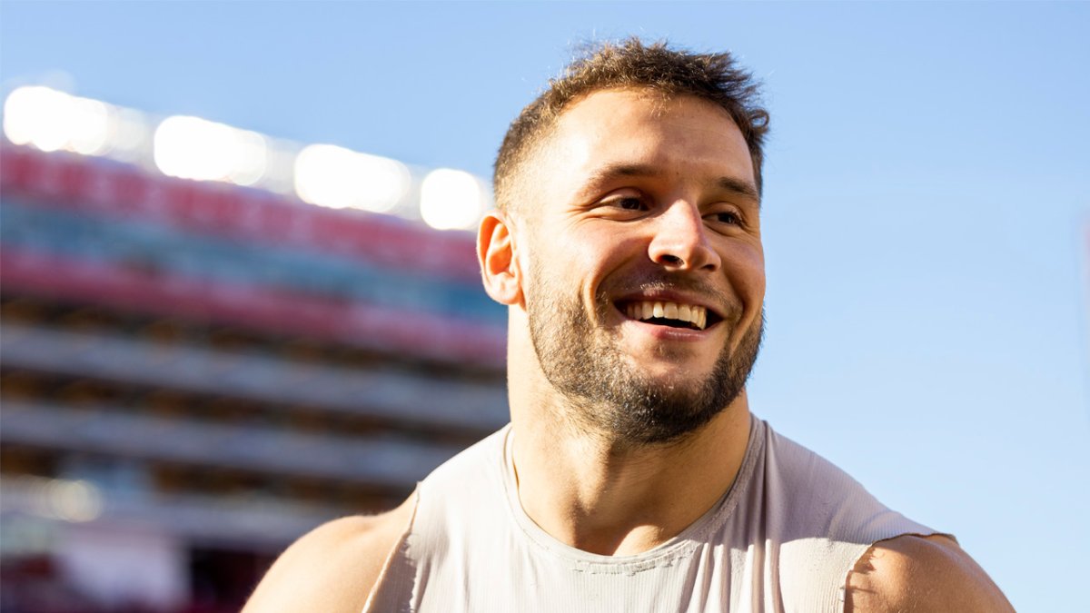 visuel Engel Formand 49ers' Nick Bosa Gives Classic One-Liner on Watching Hurts-Mahomes Super  Bowl – NBC New York
