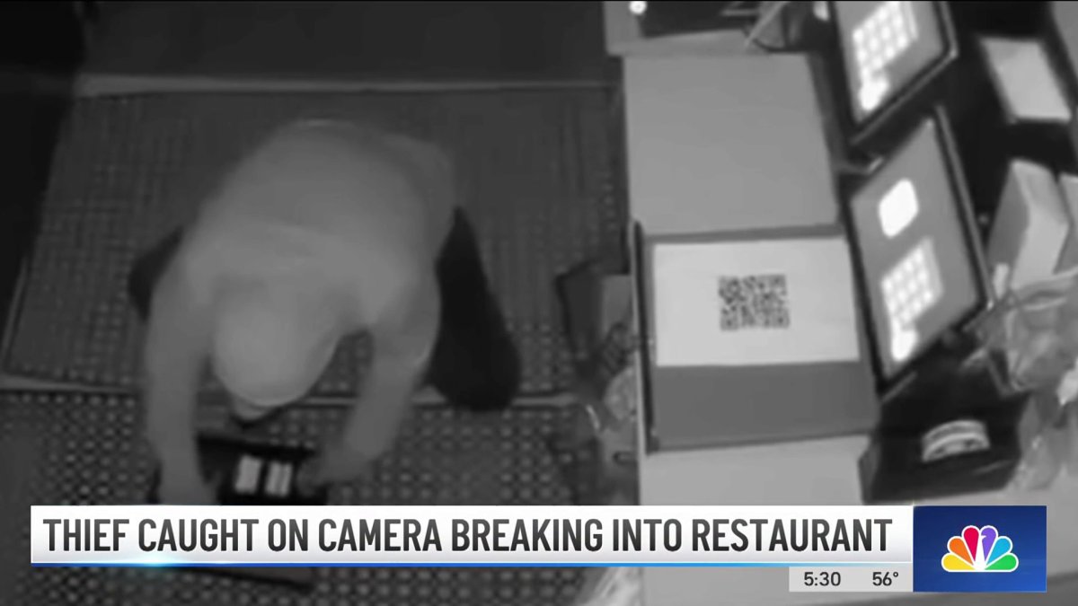 Thief Caught on Camera Breaking Into Long Island Restaurant – NBC New York