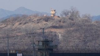 otemporal-dementia-heres-what-that-means/
North Korean military guard posts, rear, and South Korea posts, bottom, are seen in Paju, South Korea, near the border with North Korea, Thursday, Feb. 16, 2023.