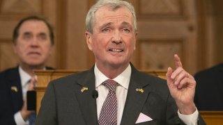 Phil Murphy, governor of New Jersey, speaks during the 2023 State of the State Address at the New Jersey State House in Trenton, New Jersey, US, on Tuesday, Jan. 10, 2023.