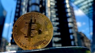 A visual representation of Bitcoin.