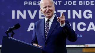 President Joe Biden delivers remarks about his 2024 budget at the Finishing Trades Institute in Philadelphia on March 9, 2023.