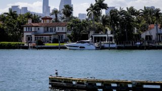 Homes at Rivo Alto Island in Miami Beach, Florida, US, on Wednesday, Feb. 1, 2023.