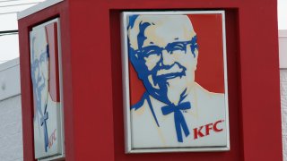 WANTAGH, NEW YORK – MARCH 16: An image of the sign for Kentucky Fried Chicken as photographed on March 16, 2020 in Wantagh, New York.