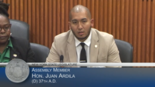 Assemblyman Juan Ardila speaks at a budget hearing.