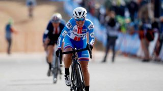 Katerina Nash of Czech Republic competes during the 73rd UCI Cyclo-Cross World Championships Fayetteville 2022 – Team Relay / #Fayetteville2022 / on January 28, 2022 in Fayetteville, Georgia.