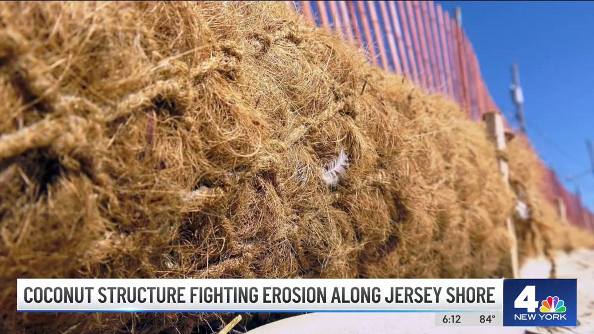 Coconut Structure Fighting Erosion Along Jersey Shore NBC New York