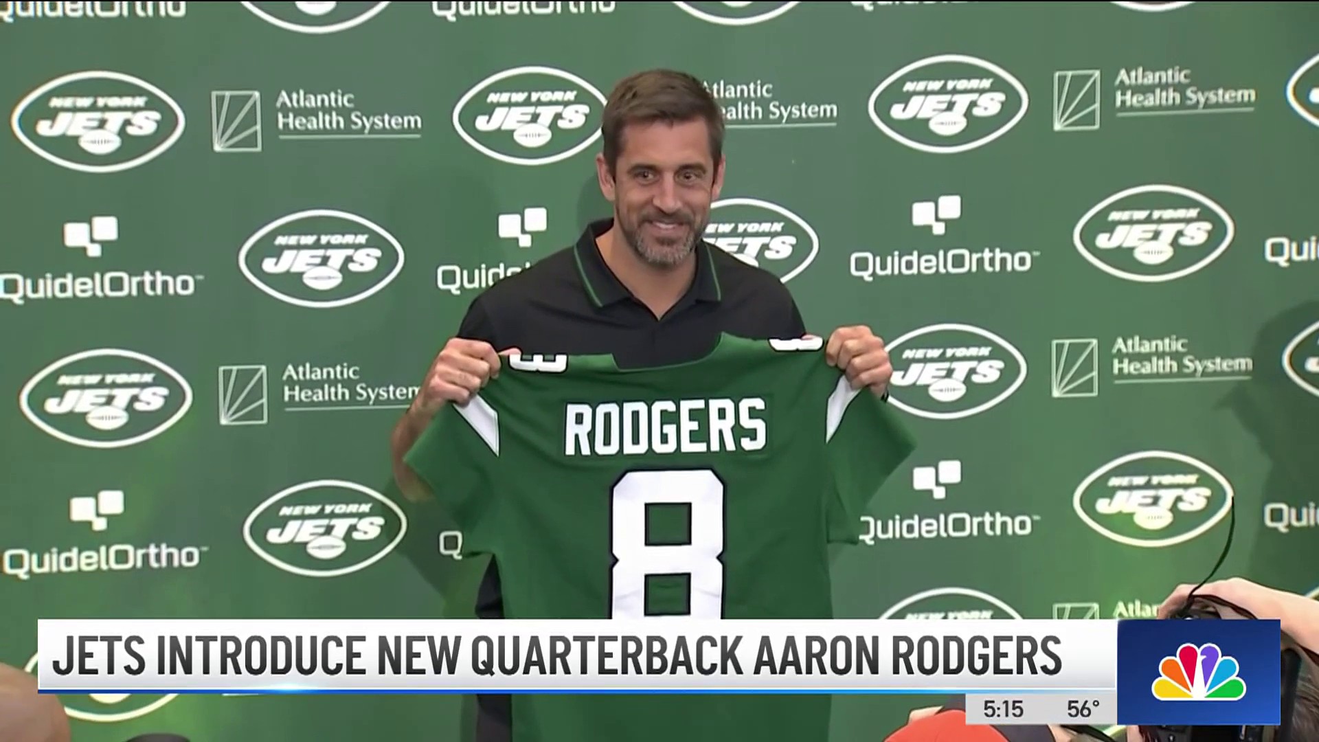 Aaron Rodgers introduced as New York Jets quarterback: 'This is a