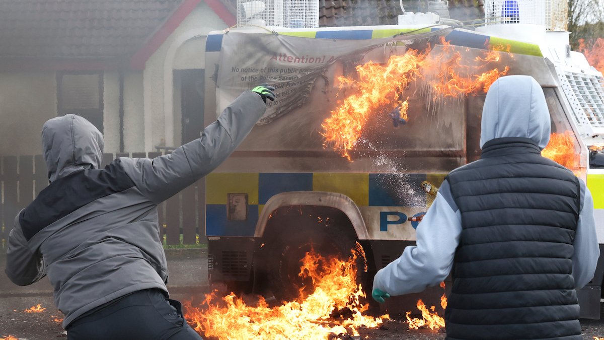 Police Car Firebombed in Protest of N. Ireland Peace Deal Ahead of Biden's Visit – NBC New York - Vimarsana News
