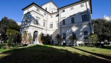 This photograph taken on Jan. 18, 2022, shows the Casino dell'Aurora di Villa Ludovisi Boncompagni, in Rome. - The Roman villa housing the only mural by Caravaggio failed to find a bidder in an auction on January 18, 2022 sparked by a dispute between its heirs. The sprawling Casino dell'Aurora will be put up for sale again in April, with the base price of 471 million euros (4 million) lowered by about 20 percent, according to the notary involved in the sale. 