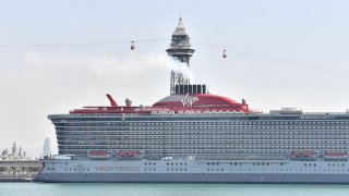 FILE - The Valiant Lady cruise ship operated by Virgin Voyages is pictured.