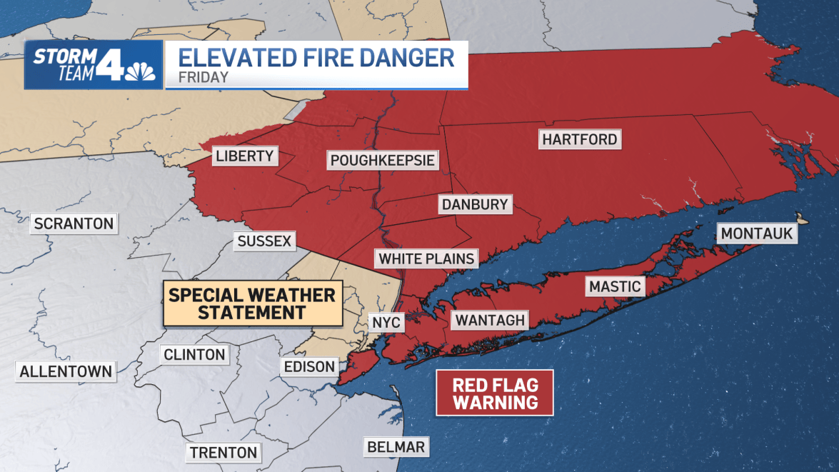 Dec Fire Map NYC Red Flag Warning: What Does It Mean? – NBC New York