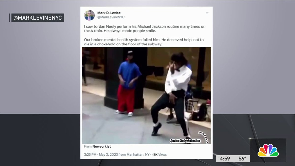 Jordan Neely Homeless Man In Nyc Subway Chokehold Was A Michael Jackson Impersonator Nbc New York 