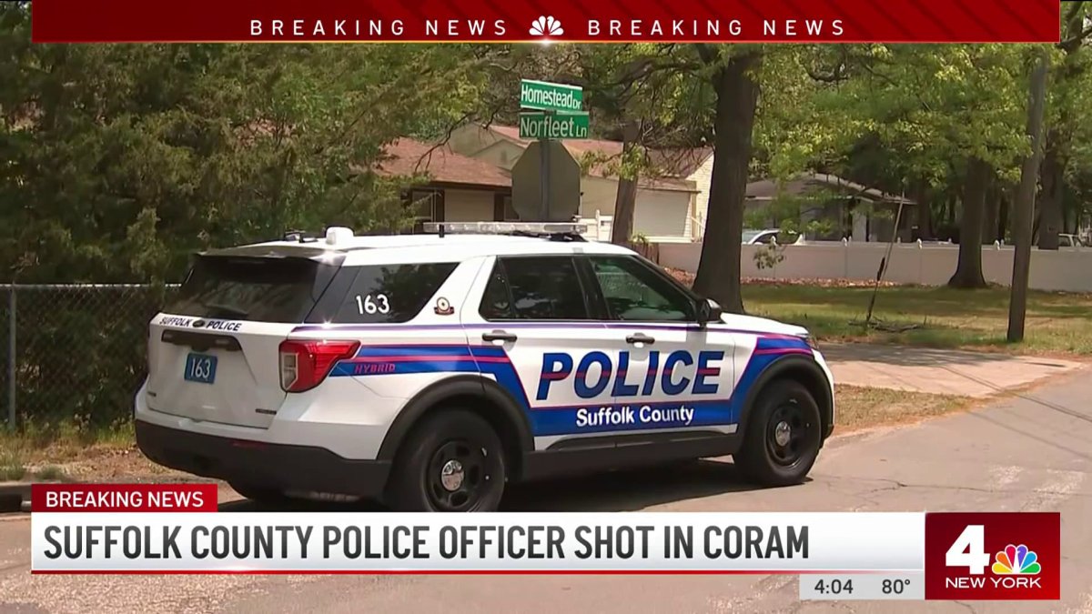Suffolk County Cop Shot in Coram NBC New York