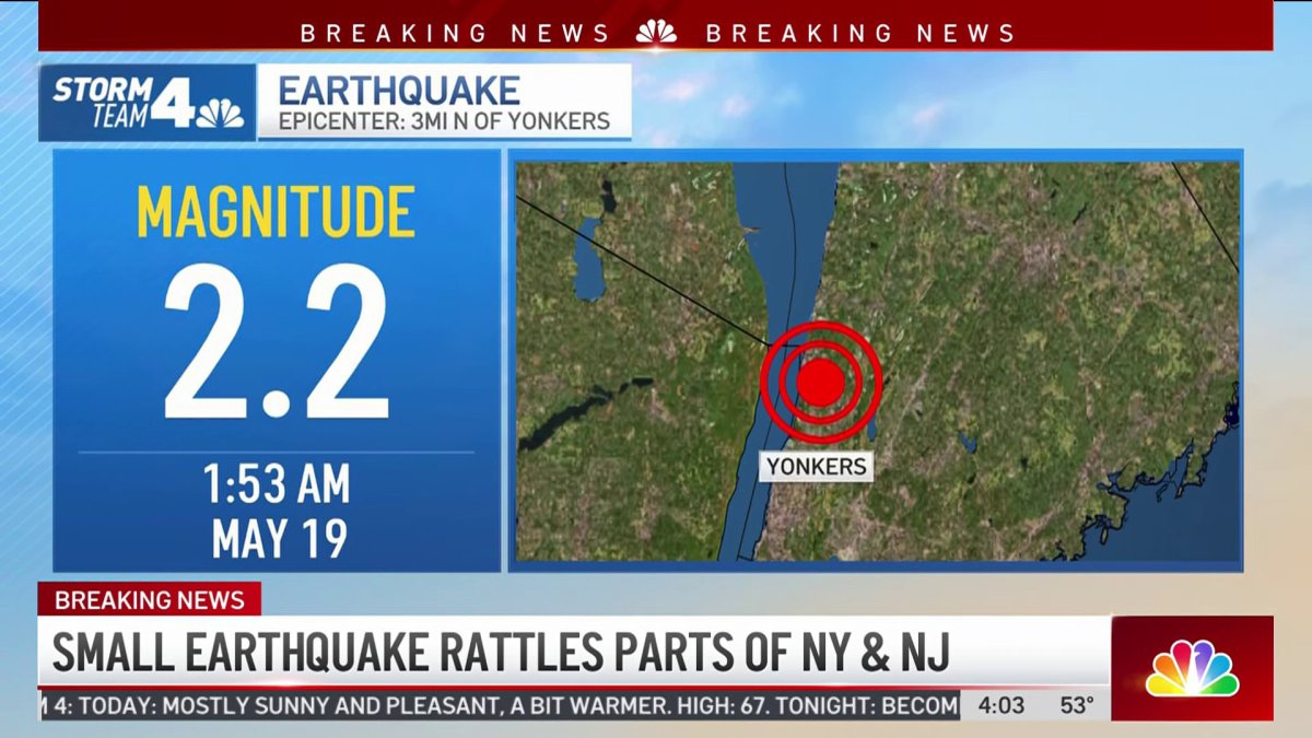 Small earthquake rattles parts of New York and New Jersey – NBC New York