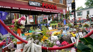 Tributes are displayed on the three-year anniversary of George Floyd's death at George Floyd Square, May 25, 2023, in Minneapolis.