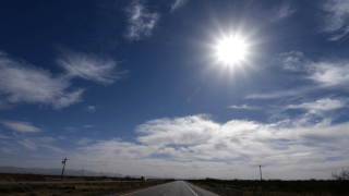 Looking east on Interstate Highway 10 on March 15, 2019 near Benson, Arizona.