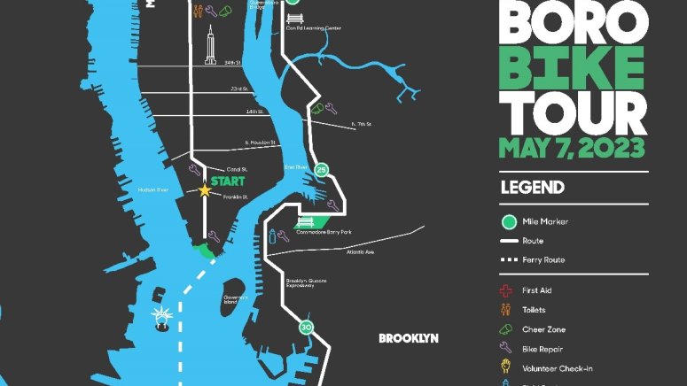 bike tour nyc 2022 street closures map