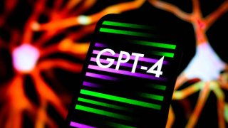 The GPT-4 logo is seen in this photo illustration on 13 March, 2023 in Warsaw, Poland. 