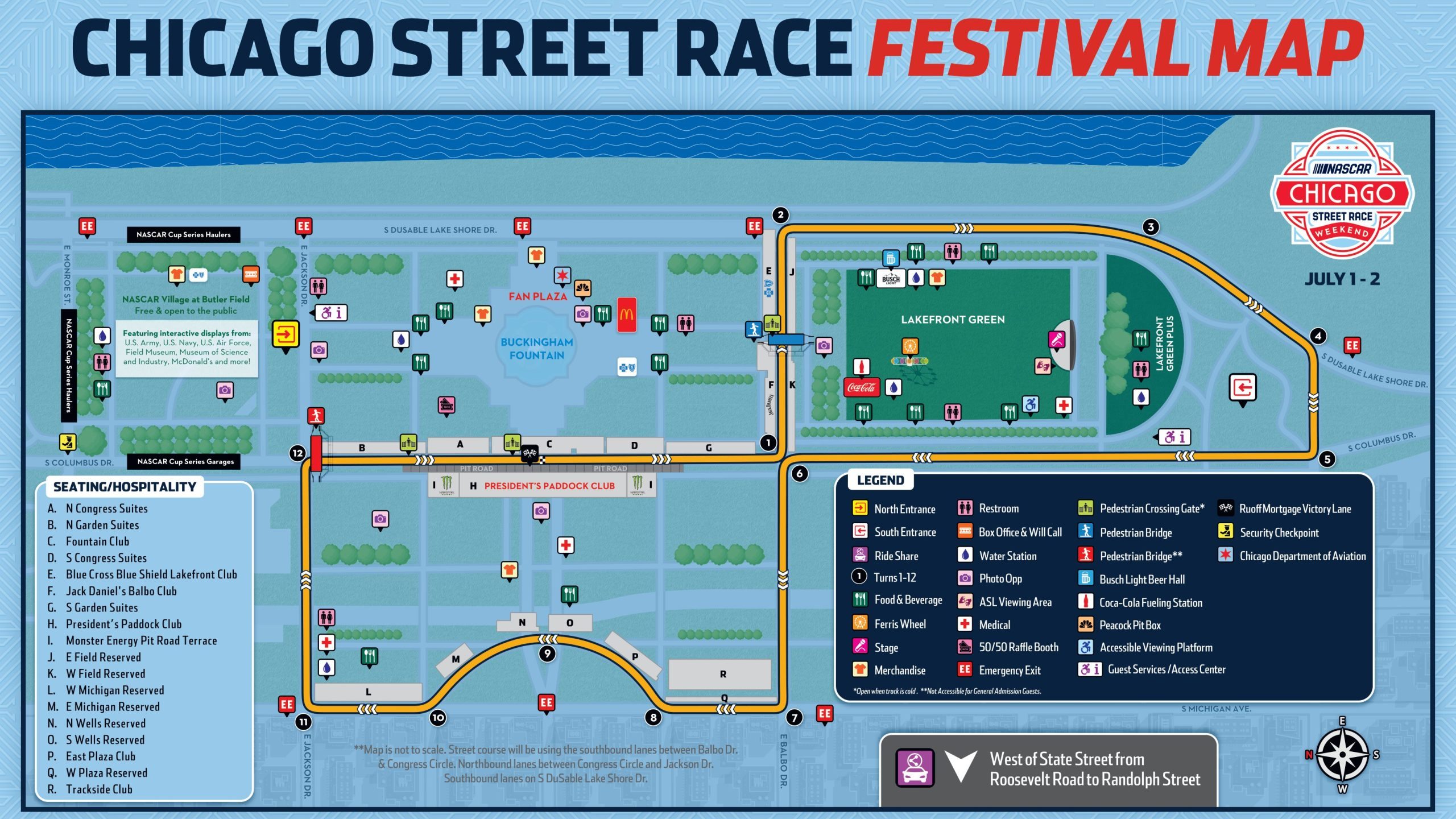 Explaining NASCAR Pit Stops Before The 2023 Chicago Street Race NBC   230628 Chicago Track Map Nascar 