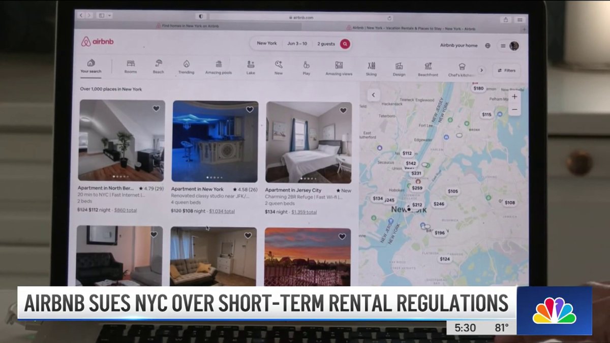 Airbnb Sues NYC Over ShortTerm Rental Regulations NBC New York