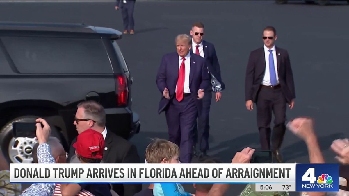 Donald Trump arrives in Florida ahead of arraignment – NBC New York