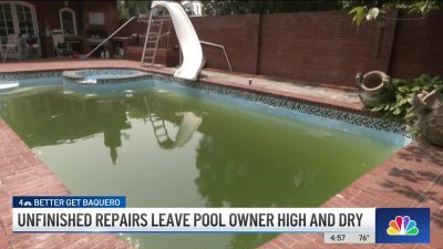 Unfinished repairs leave Brooklyn pool owner high and dry