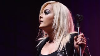 FILE - Bebe Rexha performs onstage at Stay Amped "A Concert to End Gun Violence" at The Anthem on March 23, 2018, in Washington, D.C.