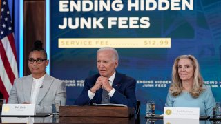 President Joe Biden speaks in the South Court Auditorium on the White House complex in Washington, June 15, 2023, to highlight his administration's push to end so-called junk fees that surprise customers.