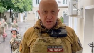 A screen grab captured from a video shows Wagner chief Yevgeny Prigozhin in Rostov-on-Don, Russia, on June 24, 2023.