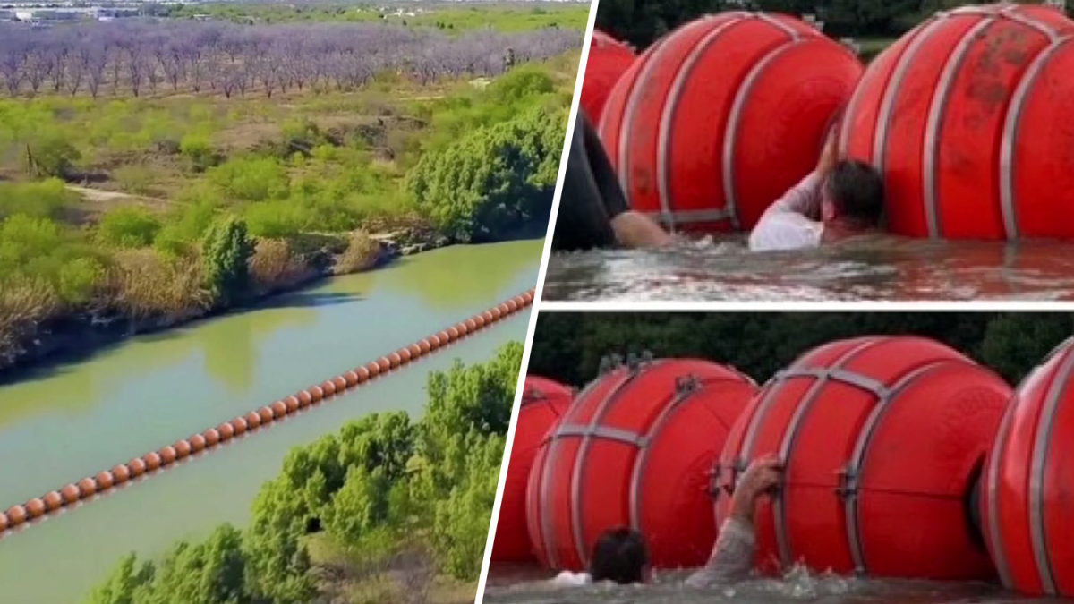 Texas putting a string of tall buoys in the Rio Grande River to deter